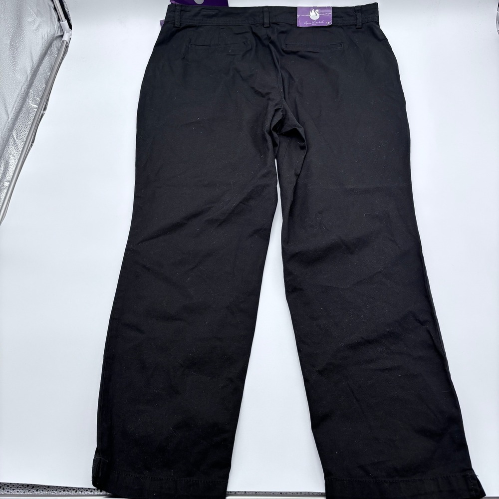 Gloria‎ Vanderbilt Womens Black Straight Leg Pants Size 16 - Picture 3 of 9